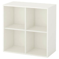 EKET - Wall-mounted shelving unit w 4 comp, white, 70x35x70 cm - best price from Maltashopper.com 89285820