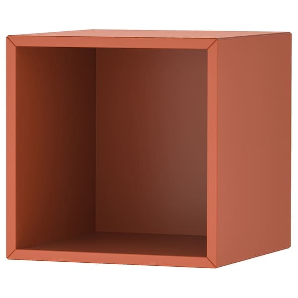 EKET - Wall-mounted shelving unit, red-brown