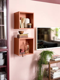 EKET - Wall-mounted shelving unit, red-brown, 35x25x35 cm - best price from Maltashopper.com 39429345