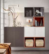 EKET - Wall-mounted shelving unit, red-brown, 35x25x35 cm - best price from Maltashopper.com 39429345