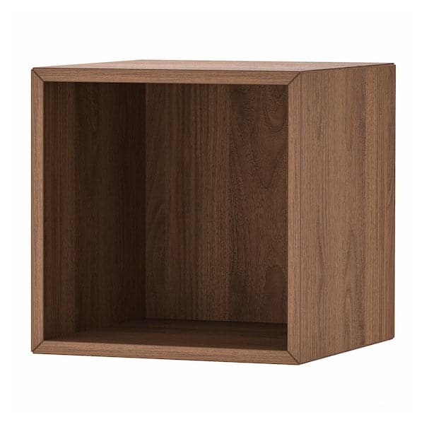 EKET - Wall-mounted shelving unit, walnut effect, 35x35x35 cm