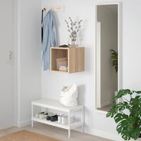 EKET - Wall-mounted shelving unit, white stained oak effect, 35x35x35 cm - best price from Maltashopper.com 39286266