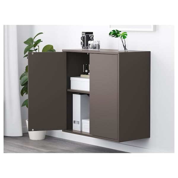 Ikea EKET - Wall-mounted shelving unit, dark grey, 70x35x70 cm