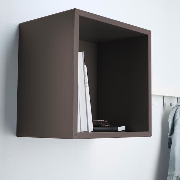 EKET - Wall-mounted shelving unit, dark grey, 35x25x35 cm - best price from Maltashopper.com 39285827