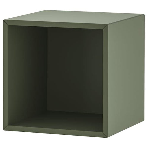 EKET - Wall-mounted shelving unit, grey-green, 35x35x35 cm