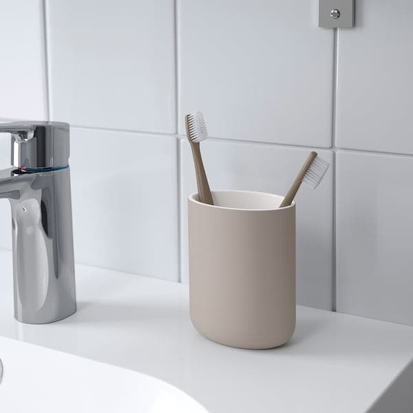 Ikea EKOLN - Toothbrush holder, beige