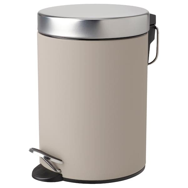 Ikea EKOLN - Waste bin, beige, 3 l