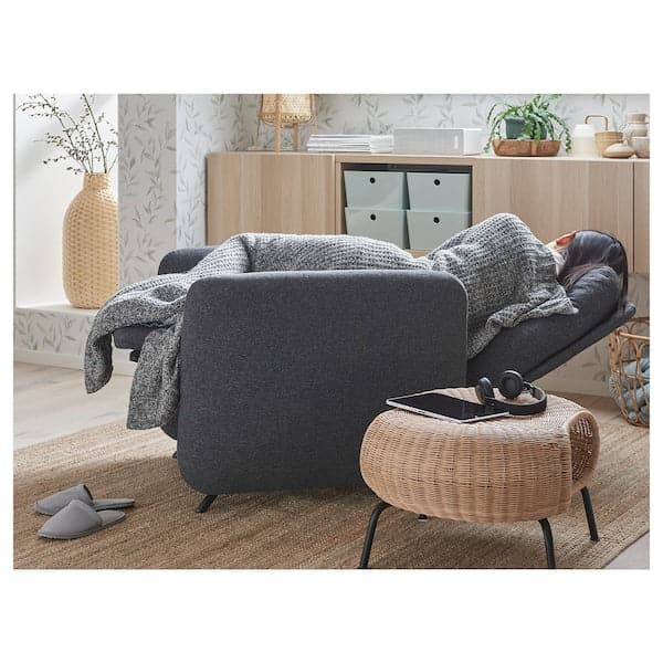 EKOLSUND - Recliner armchair, Gunnared dark grey , - best price from Maltashopper.com 09297186