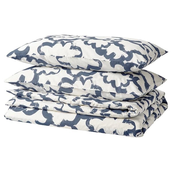 EKPURPURMAL - Duvet cover and 2 pillowcases, white blue/cloud, 240x220/50x80 cm - best price from Maltashopper.com 00546996