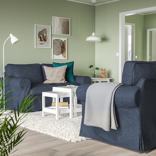 EKTORP - 2-seater sofa, Kilanda dark blue , - best price from Maltashopper.com 19509022