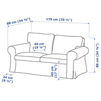 EKTORP - 2-seater sofa, Tallmyra dark green , - best price from Maltashopper.com 59430526