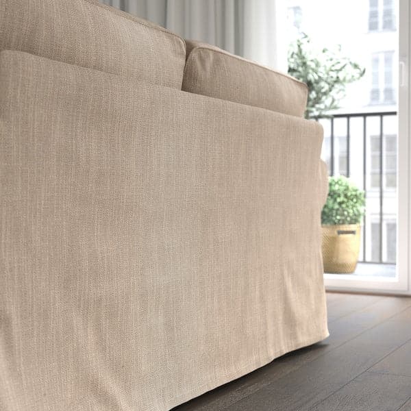 Ikea EKTORP - 3-seater sofa with chaise-longue/Hillared beige ,