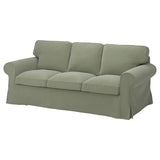 EKTORP 3-seat sofa, Hakebo grey-green, 218 cm
