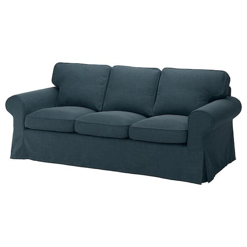 EKTORP - 3-seater sofa, Hillared dark blue ,
