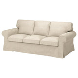 EKTORP 3-seat sofa, Kilanda light beige, 218 cm