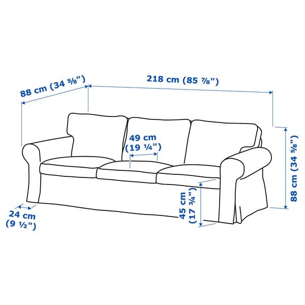 Ikea EKTORP - 3-seater sofa, Tallmyra light green ,