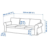EKTORP - 3-seater sofa, Tallmyra dark green , - best price from Maltashopper.com 29430537