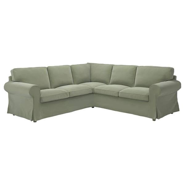 EKTORP - 4-seater corner sofa, Hakebo grey-green , - best price from Maltashopper.com 59508983