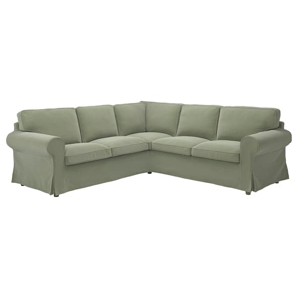 Ikea EKTORP - 4-seater corner sofa, Hakebo grey-green ,