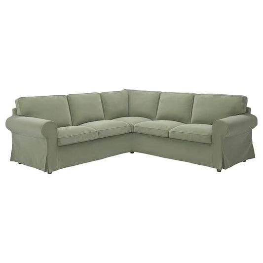 Ikea EKTORP - 4-seater corner sofa, Hakebo grey-green ,