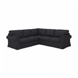 EKTORP corner sofa, 4-seat, Hillared anthracite