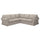 EKTORP - 4 seater corner sofa, Karlshov beige/multicolour ,