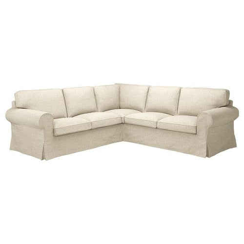 EKTORP - 4 seater corner sofa, Kilanda light beige ,