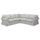 EKTORP - 4 seater corner sofa, Tallmyra white/black ,