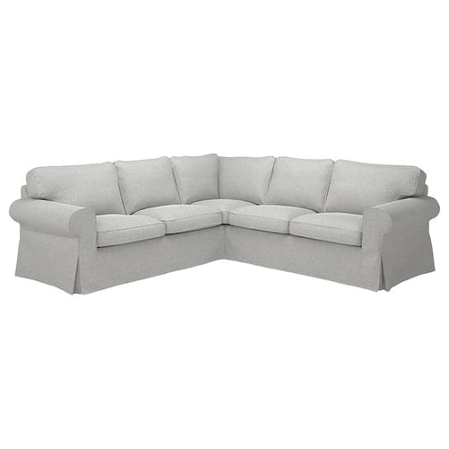 EKTORP - 4 seater corner sofa, Tallmyra white/black ,