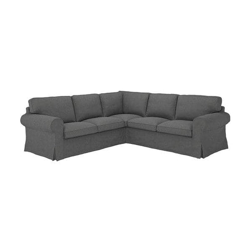 EKTORP - 4 seater corner sofa, Tallmyra smoke grey ,