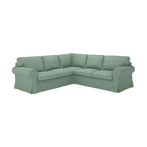 EKTORP - 4-seater corner sofa, Tallmyra light green ,