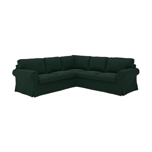 EKTORP - 4-seater corner sofa, Tallmyra dark green ,