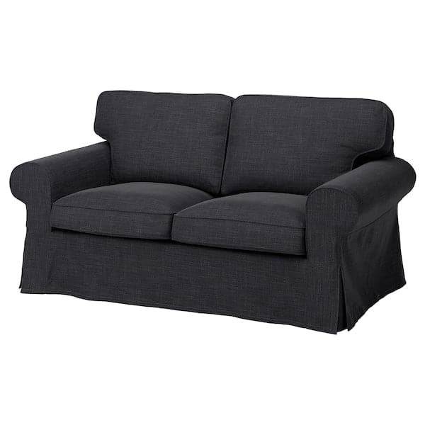 EKTORP - 2-seater sofa cover, Hillared anthracite ,