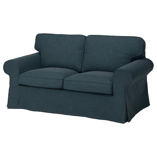 EKTORP - 2-seater sofa cover, Hillared dark blue ,