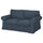 EKTORP - 2-seater sofa cover, Kilanda dark blue ,