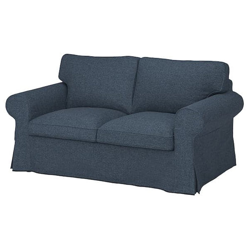 EKTORP - 2-seater sofa cover, Kilanda dark blue ,