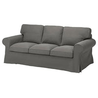 EKTORP - 3-seater sofa cover, Hakebo dark grey , - best price from Maltashopper.com 20565205