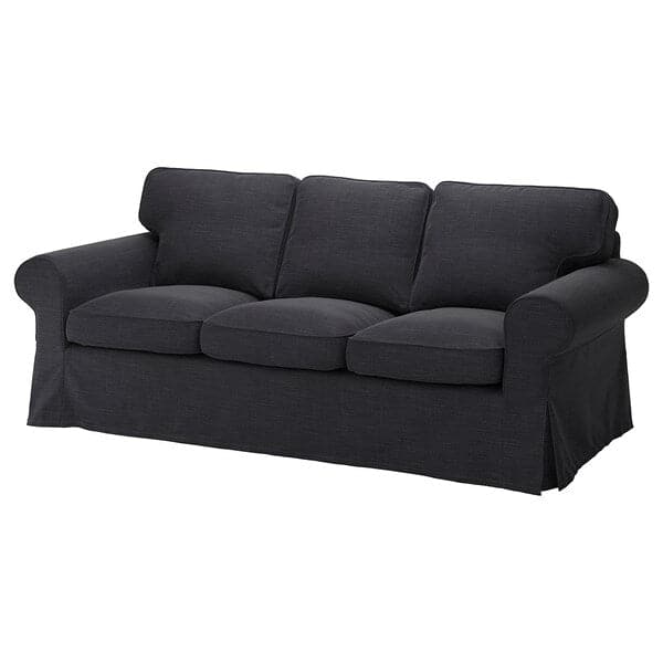 EKTORP - 3-seater sofa cover, Hillared anthracite , - best price from Maltashopper.com 30517092