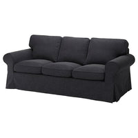 EKTORP - 3-seater sofa cover, Hillared anthracite , - best price from Maltashopper.com 30517092