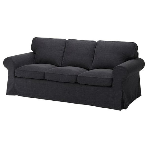 EKTORP - 3-seater sofa cover, Hillared anthracite ,