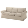 EKTORP cover for 3-seat sofa, Hillared beige