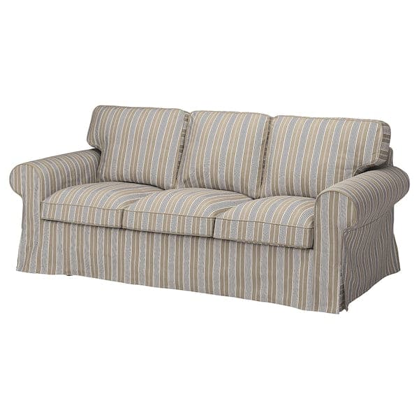EKTORP - 3-seater sofa cover, Karlshov beige/multicolour , - best price from Maltashopper.com 00565268