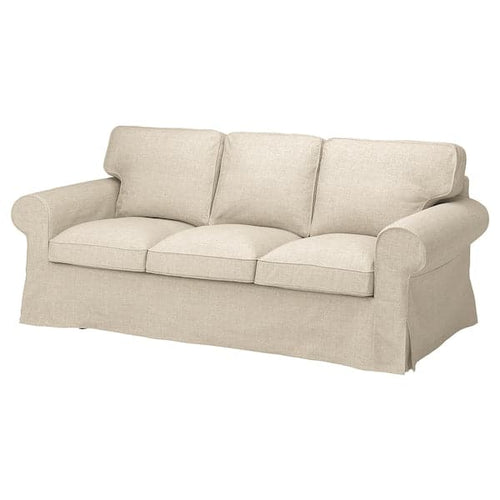 EKTORP - 3-seater sofa cover, Kilanda light beige ,