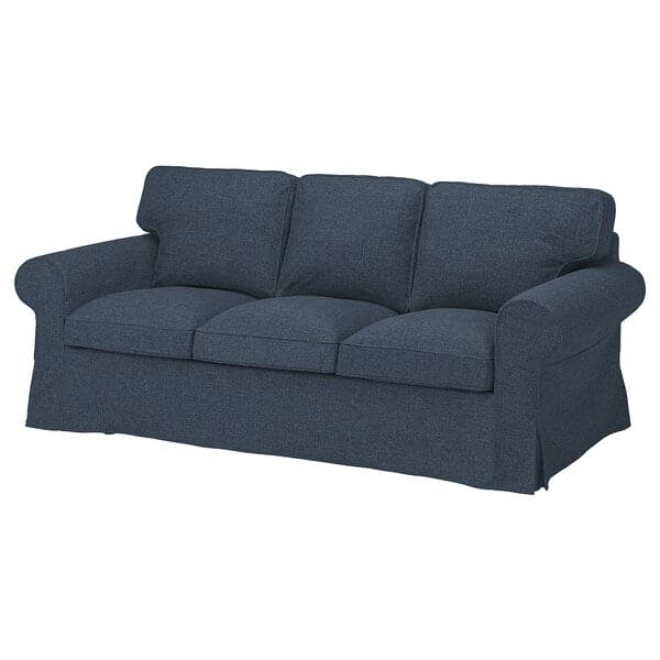 EKTORP - 3-seater sofa cover, Kilanda dark blue , - best price from Maltashopper.com 10565215