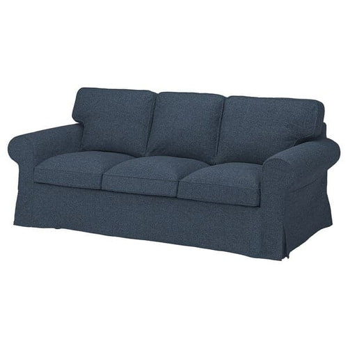 EKTORP - 3-seater sofa cover, Kilanda dark blue ,