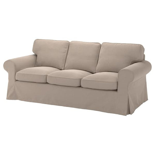 EKTORP - 3-seater sofa cover, Tallmyra beige ,