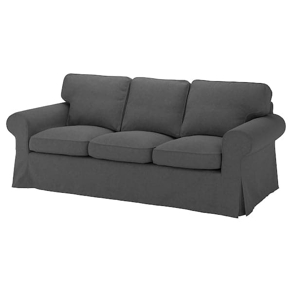 EKTORP - 3-seater sofa cover, Tallmyra smoke grey ,