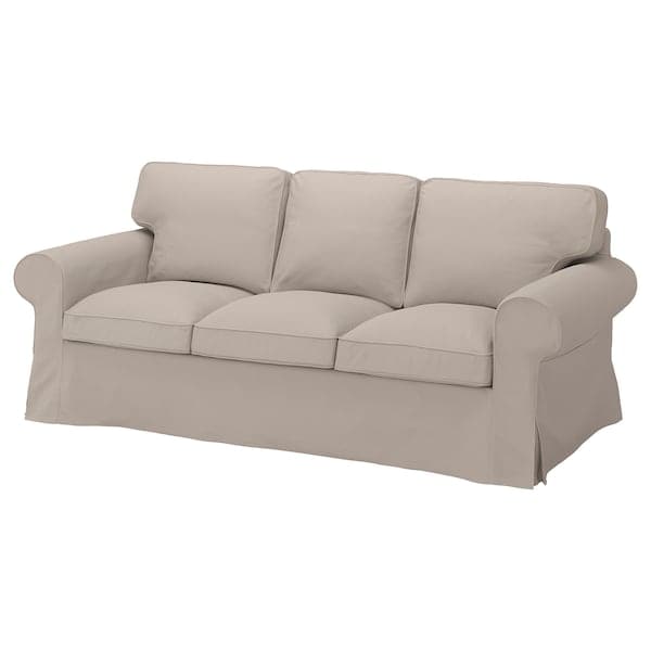 EKTORP 3-seater sofa lining - Light beige totebo