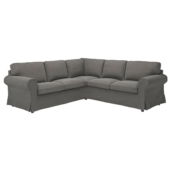 EKTORP - Fodera per divano angolare, 4 posti, Hakebo grigio scuro , - best price from Maltashopper.com 20565861