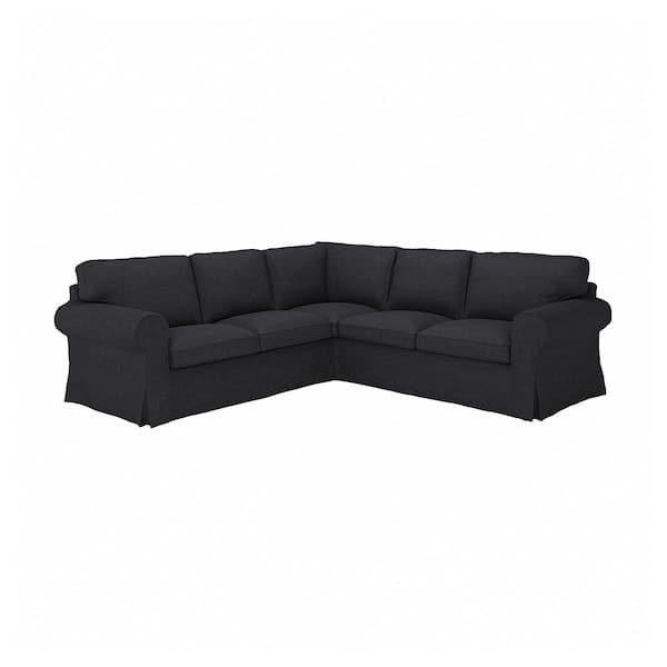 EKTORP - Corner sofa cover, 4 seater, Hillared anthracite , - best price from Maltashopper.com 00525215